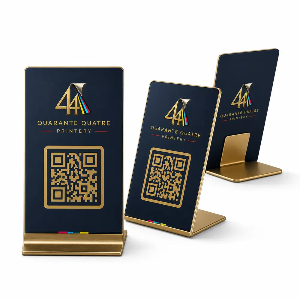 Metal QR karekod menü standı üretimi